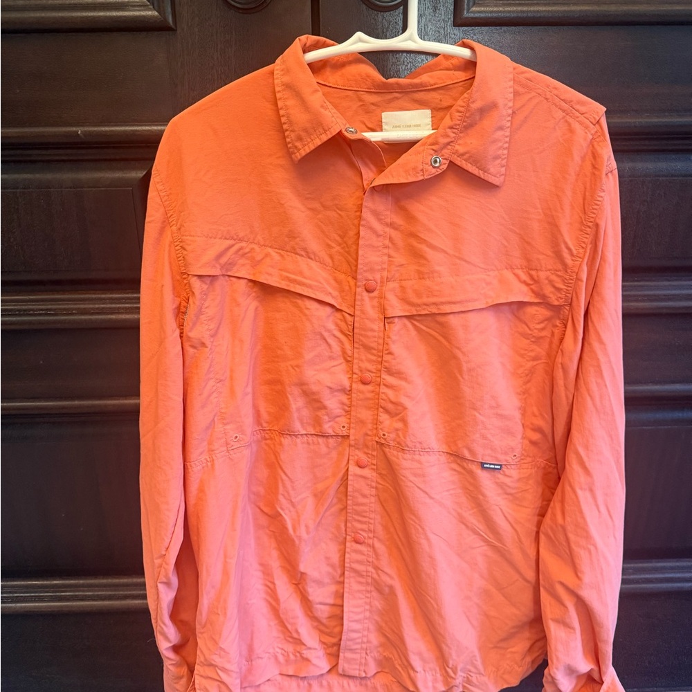 Aime Leon Dore Men's Lightweight Orange Shirt Jacket